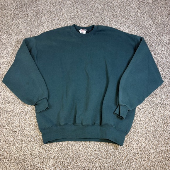 Jerzees Other - Vintage Jerzees Super Sweats NuBlend Crewneck Sweatshirt Green 2XL Made in USA